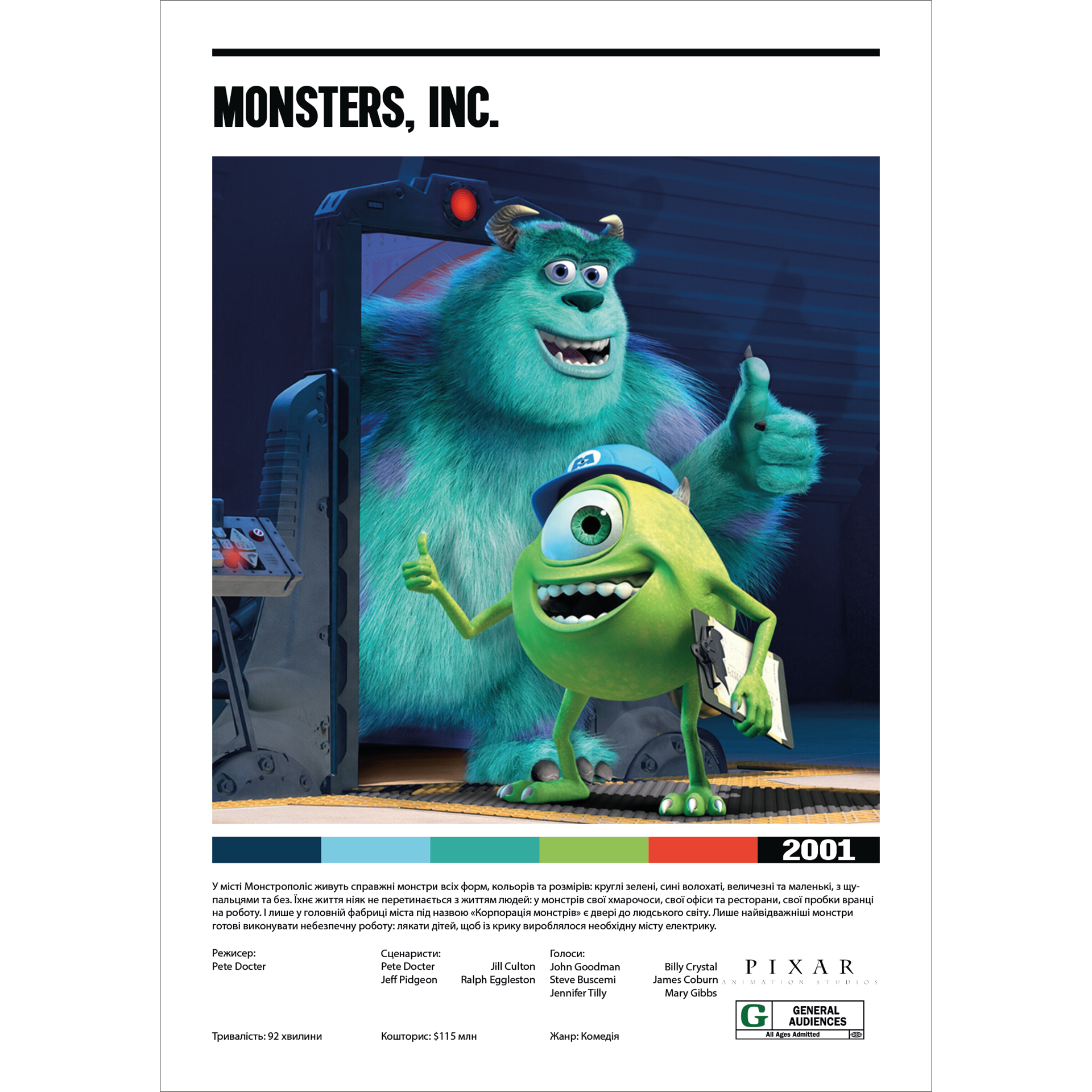 Постер "Monsters, inc"