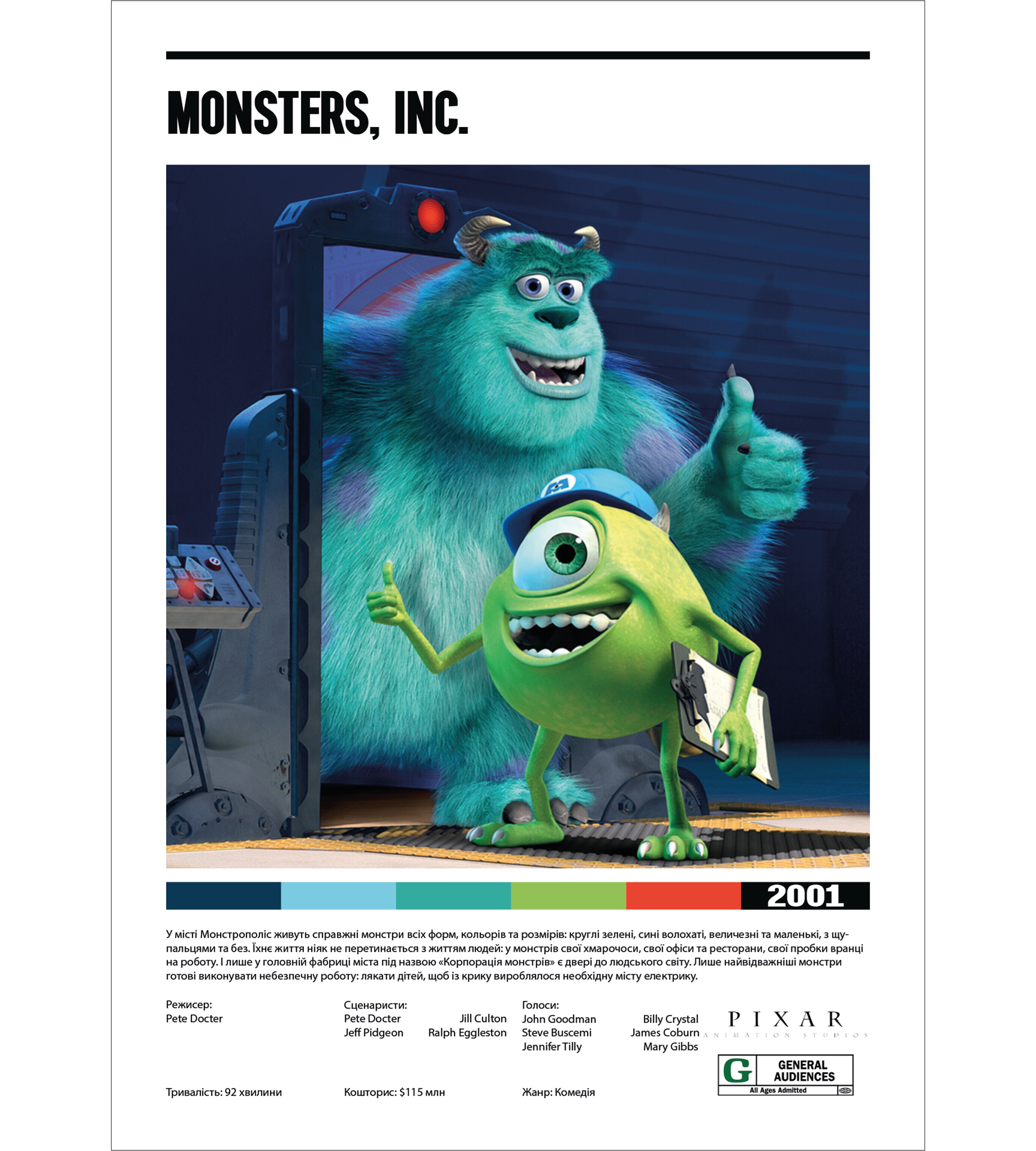 Постер "Monsters, inc"